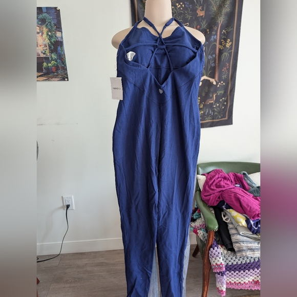 Forever 21 NWT blue jumpsuit- size‎ Large - Picture 8 of 14
